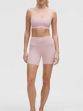 Lululemon Flow Y Bra Nulu in Pink Haze